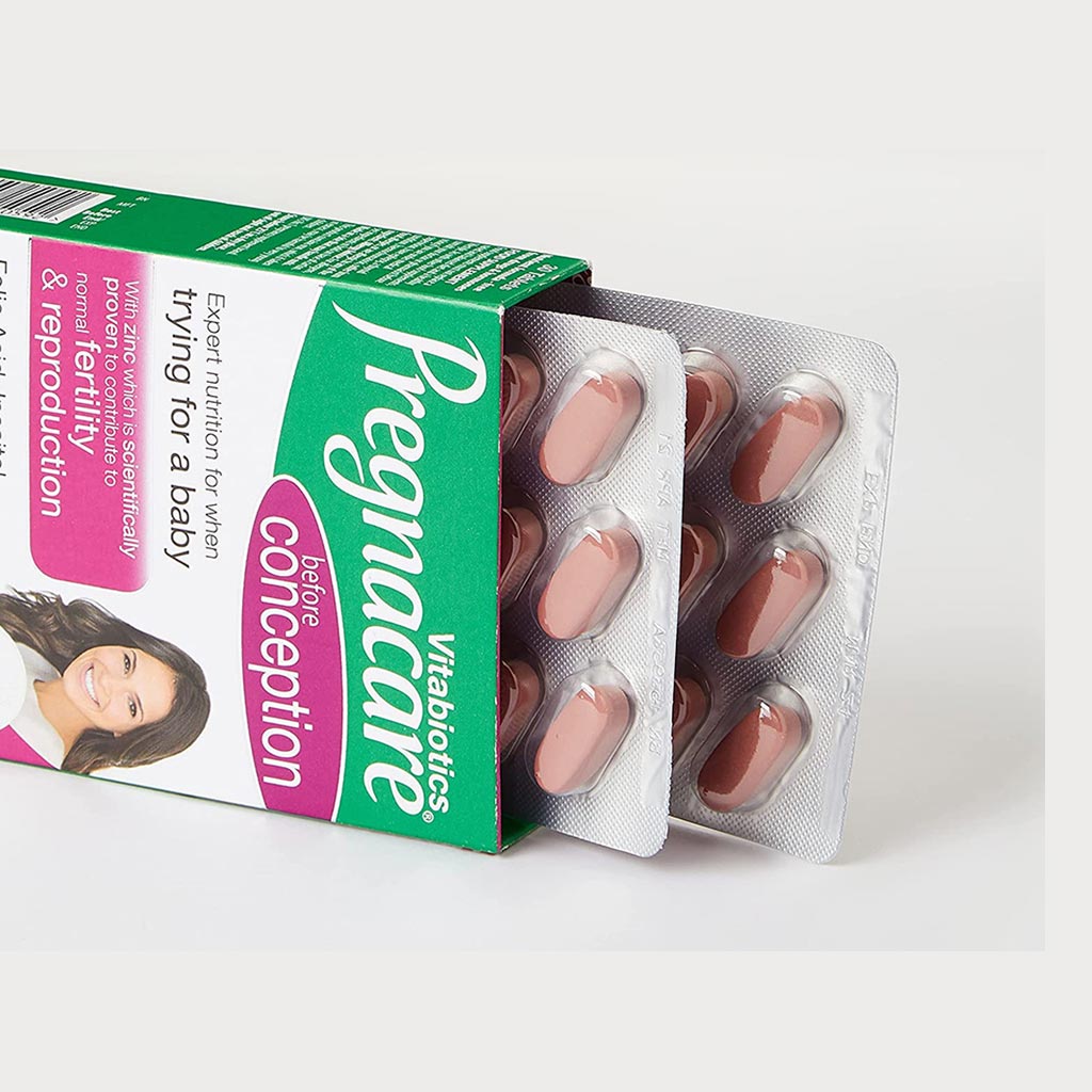 Vitabiotics Pregnacare Before Conception Prenatal Tablets With Folic Acid For Normal Fertility And Reproduction, Pack of 30's