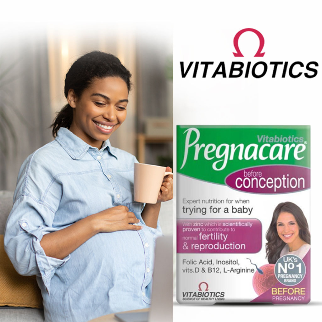 Vitabiotics Pregnacare Before Conception Prenatal Tablets With Folic Acid For Normal Fertility And Reproduction, Pack of 30's