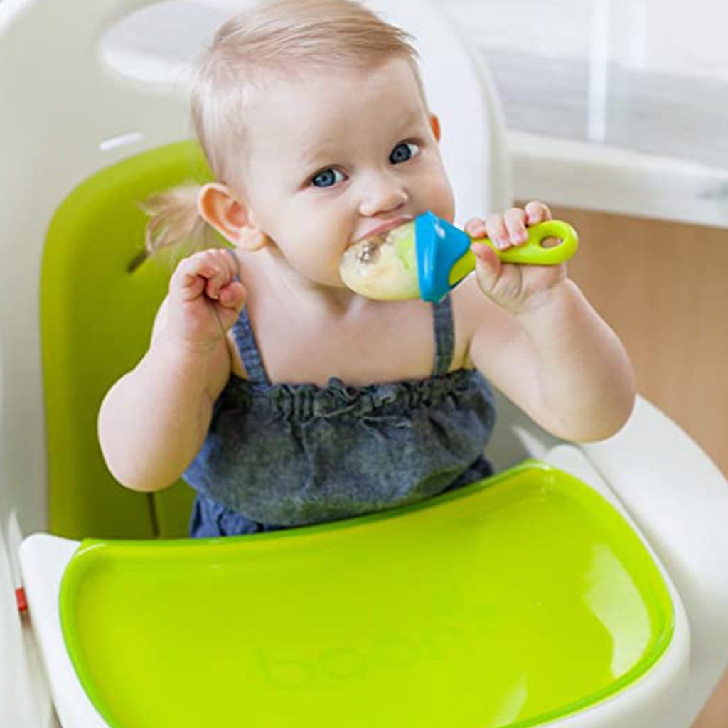 Boon Silicone Food Pulp Feeder Green/Blue 1's