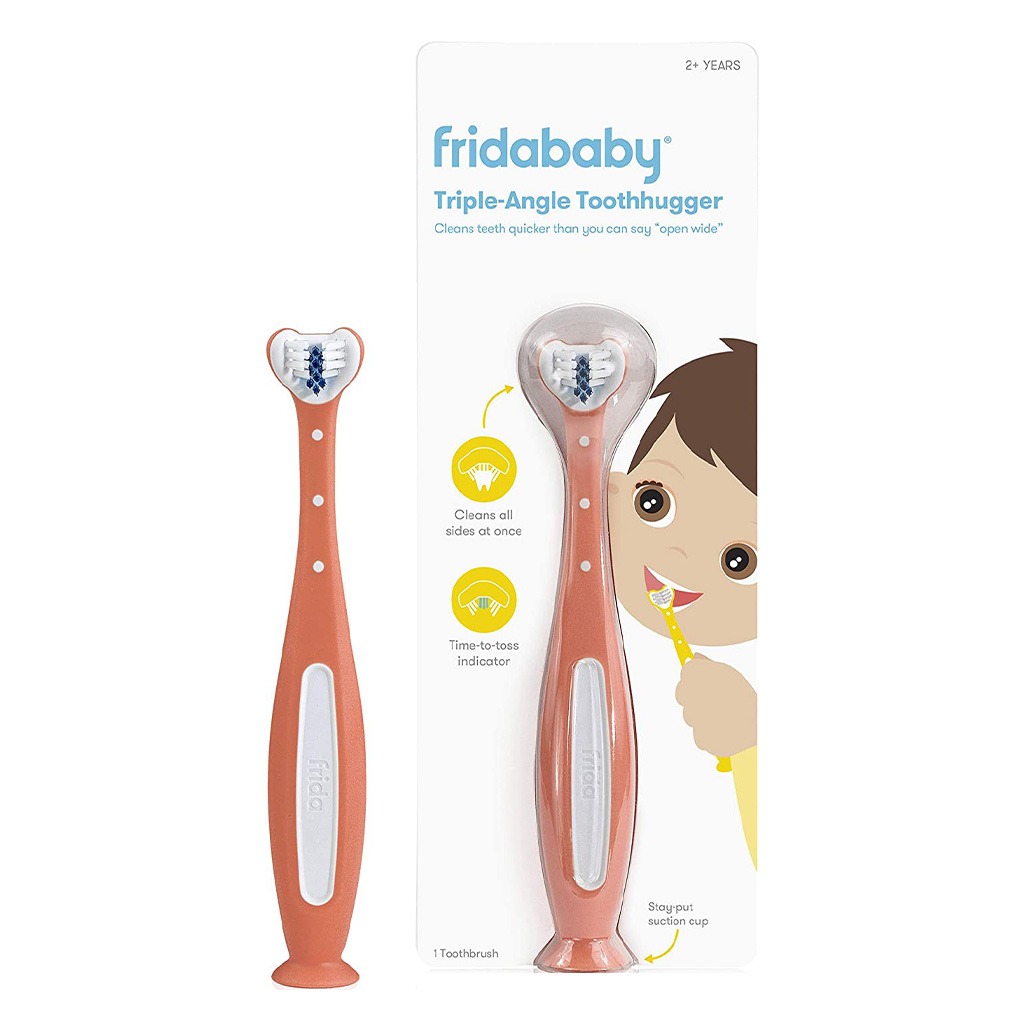 FridaBaby Triple-Angle Toothhugger Training Toothbrush Pink For Toddlers