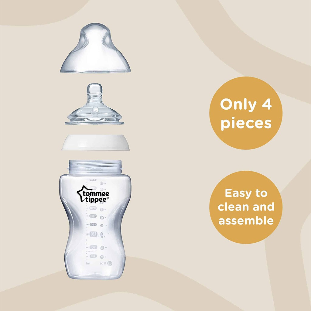 Tommee Tippee Closer To Nature Feeding Bottle Boy 340ml-Pack Of 2