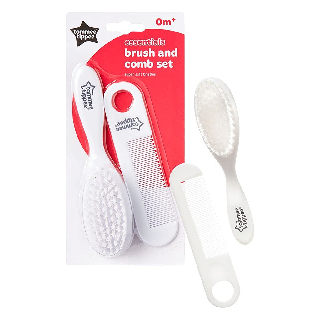 Tommee Tippee Essentials Baby Brush And Comb Set-White 