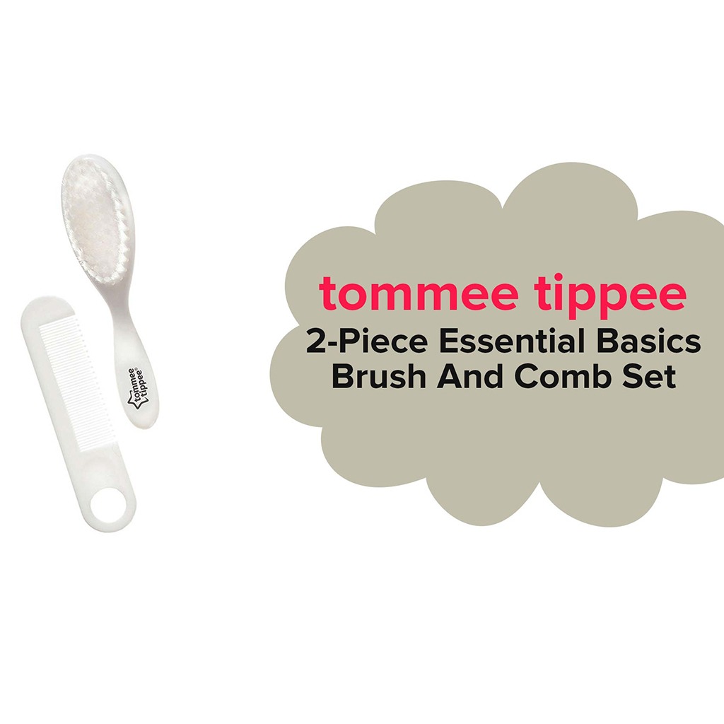 Tommee Tippee Essentials Baby Brush And Comb Set-White 