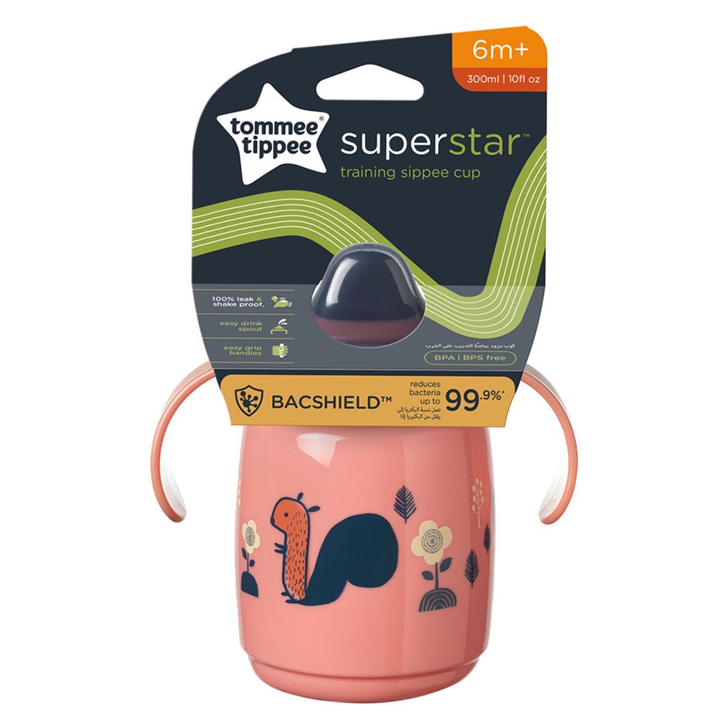 Tommee Tippee Babies Superstar Sippee weaning Cup For 6 Months+ Babies-Pink 300ml
