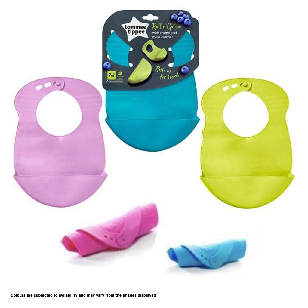 Tommee Tippee Roll & Go Bib  For Babies Assorted-Pack of 1's