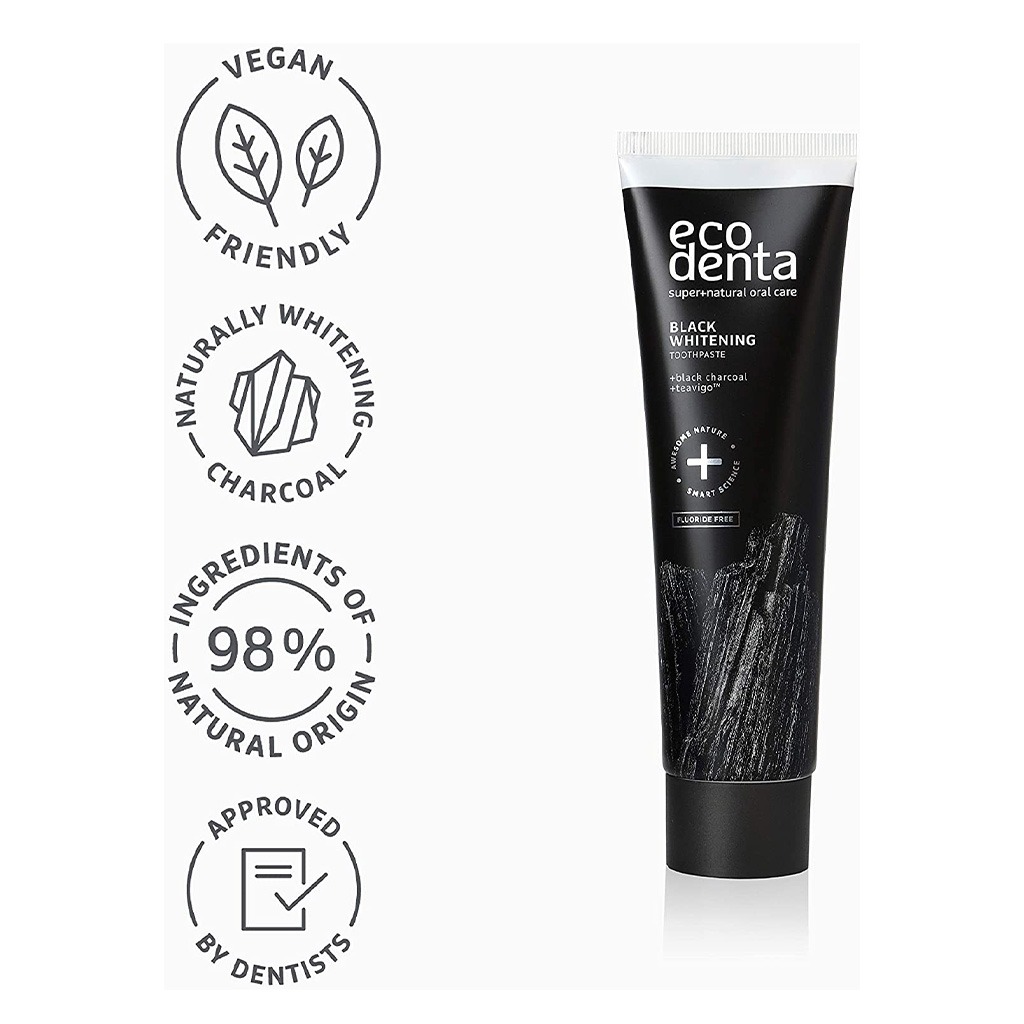 Ecodenta Fluoride Free Black Whitening Toothpaste 100ml