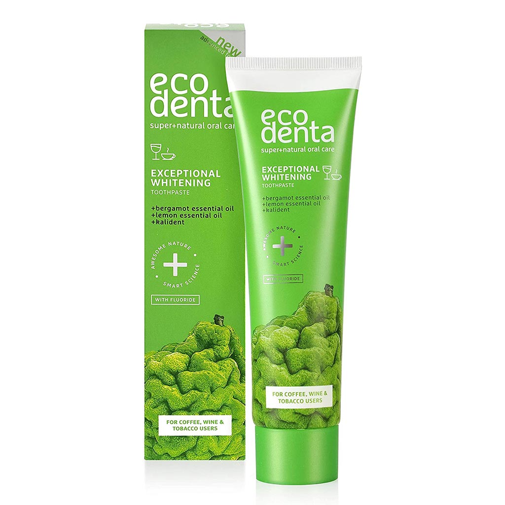 Ecodenta Exceptional Whitening Fluoride Toothpaste With Bergamot And Lemon Essential Oil 100ml