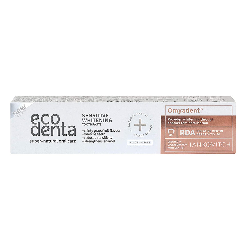 Ecodenta Sensitive Fluoride Free Whitening Toothpaste With Omyadent 100ml
