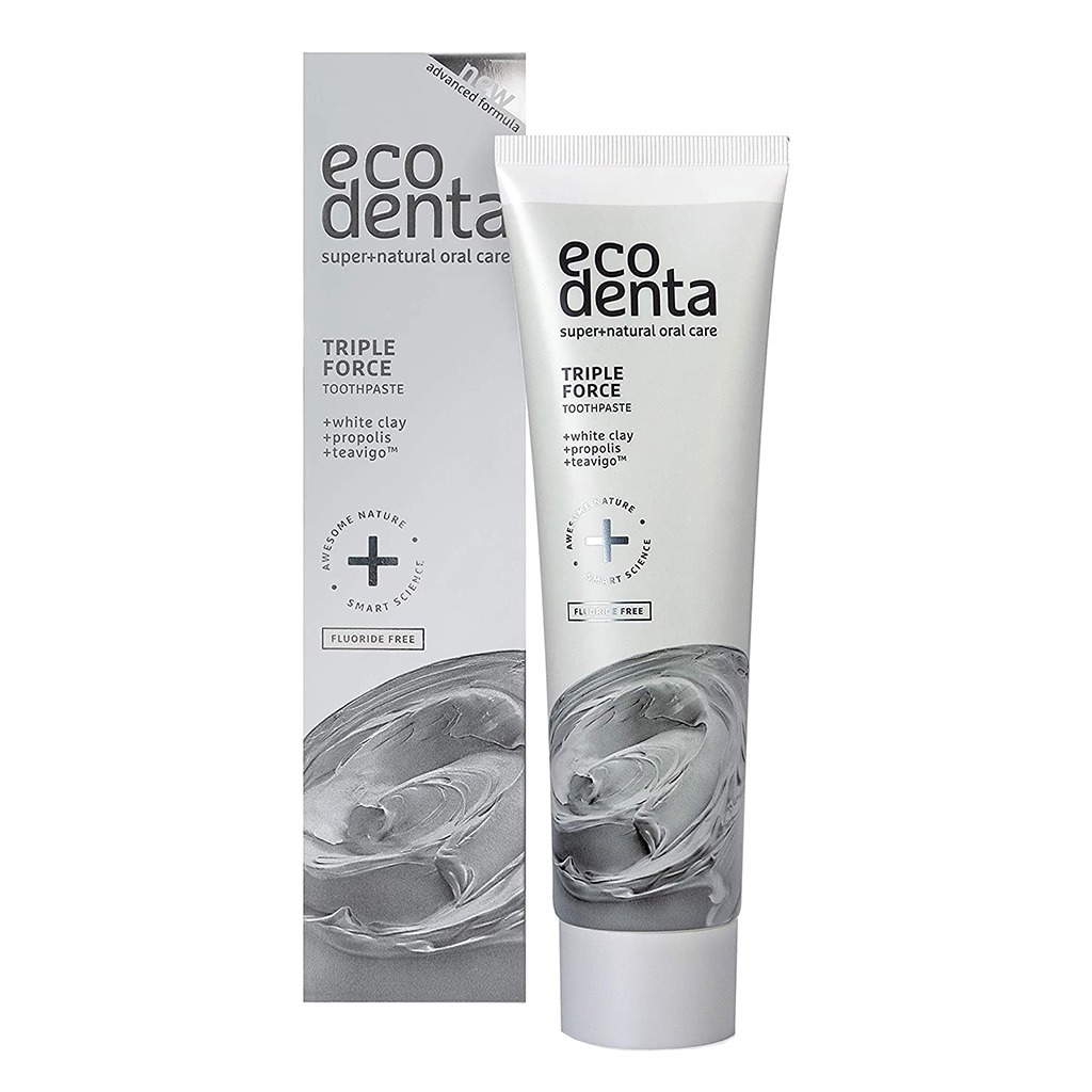 Ecodenta Triple Force Fluoride Free Toothpaste With White Clay And Propolis 100ml
