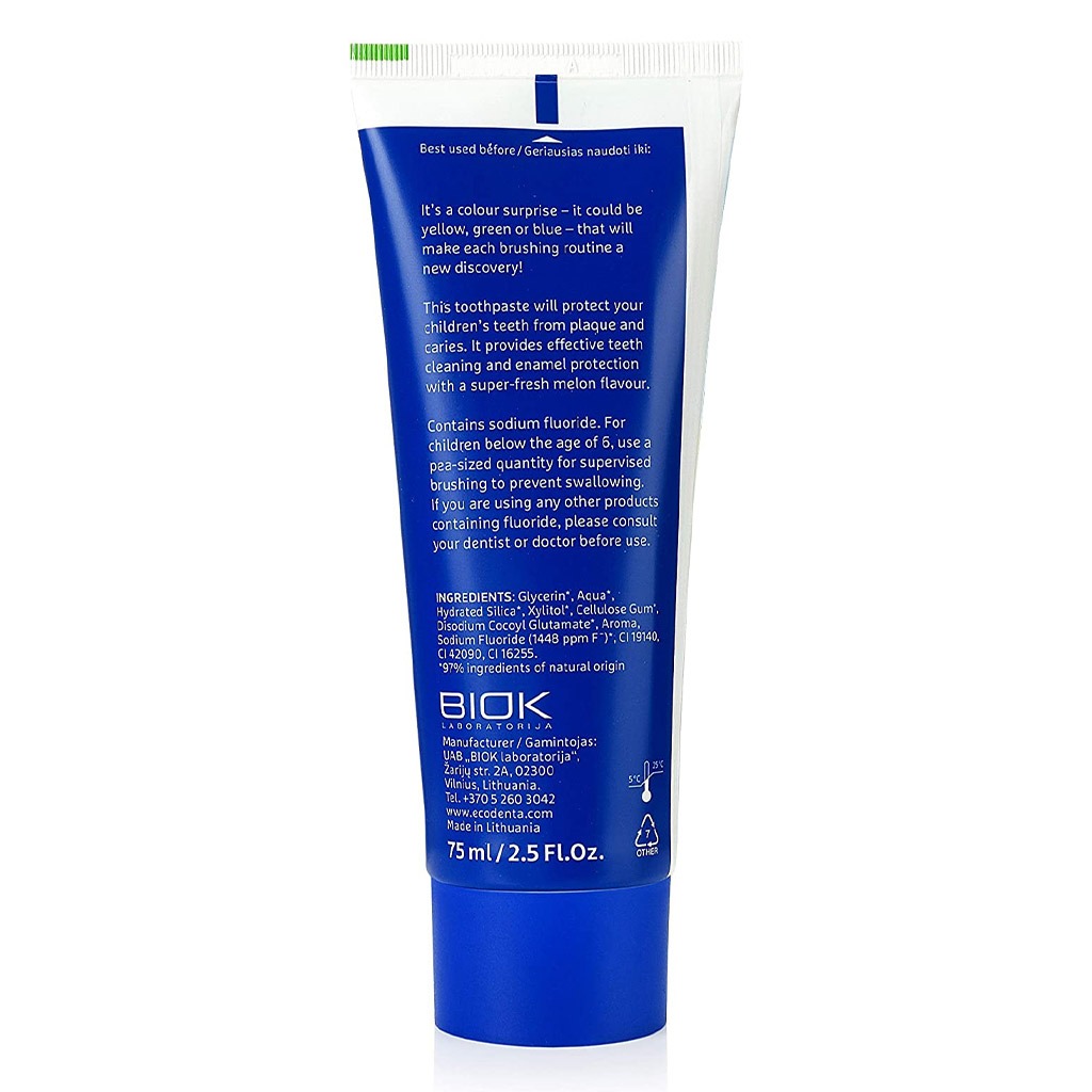 Ecodenta Colour Surprise Cavity Fighting Kids Toothpaste With Fluoride 75ml