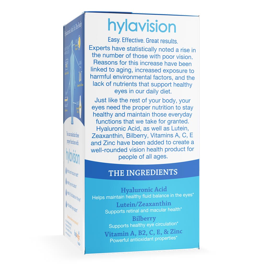 Hyalogic Hylavision Hyaluronic Acid Capsule For Eye Health 120's