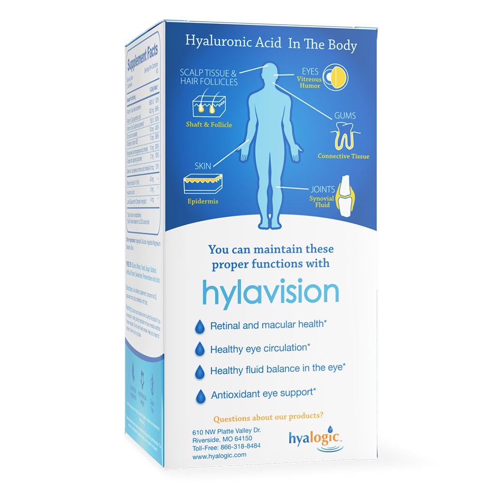 Hyalogic Hylavision Hyaluronic Acid Capsule For Eye Health 120's