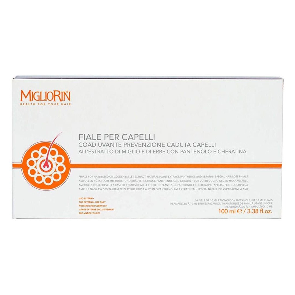 Migliorin Anti-Hair loss Phials 10ml 10's + Hair Loss Shampoo 200ml Anti-Hair Loss PROMO PACK 