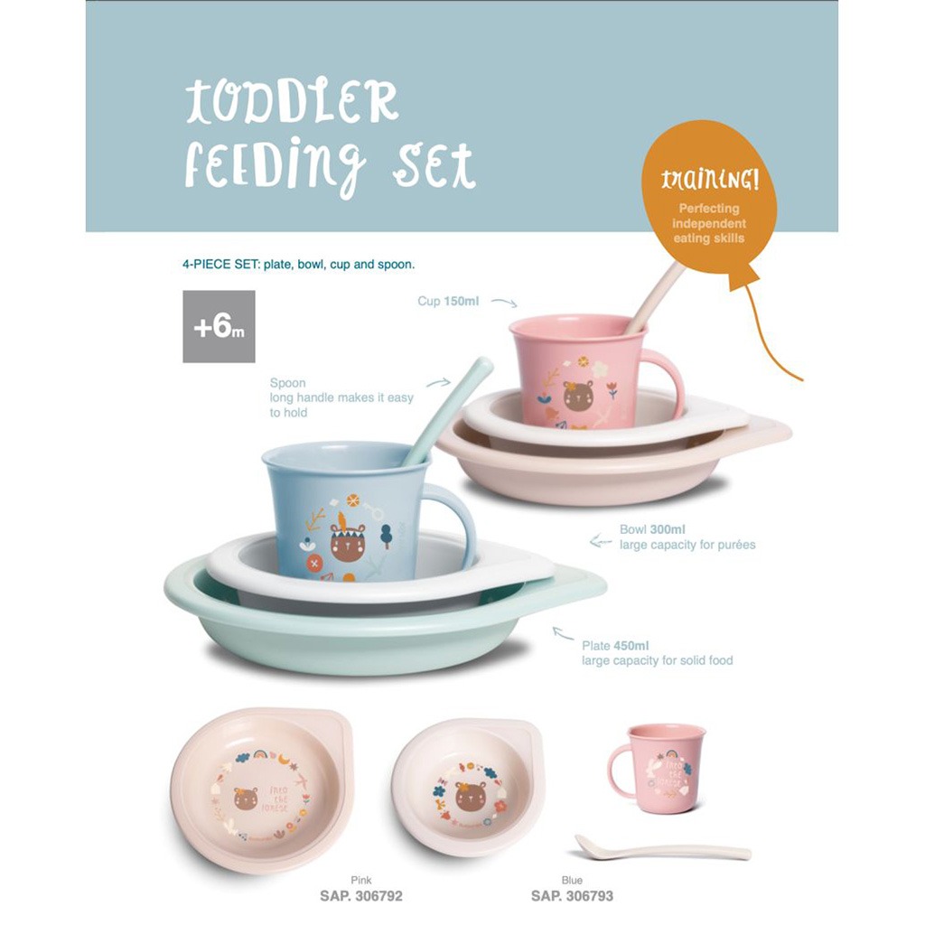 Suavinex Into the Forest Toddler Feeding 4 Piece Set For Baby Boys
