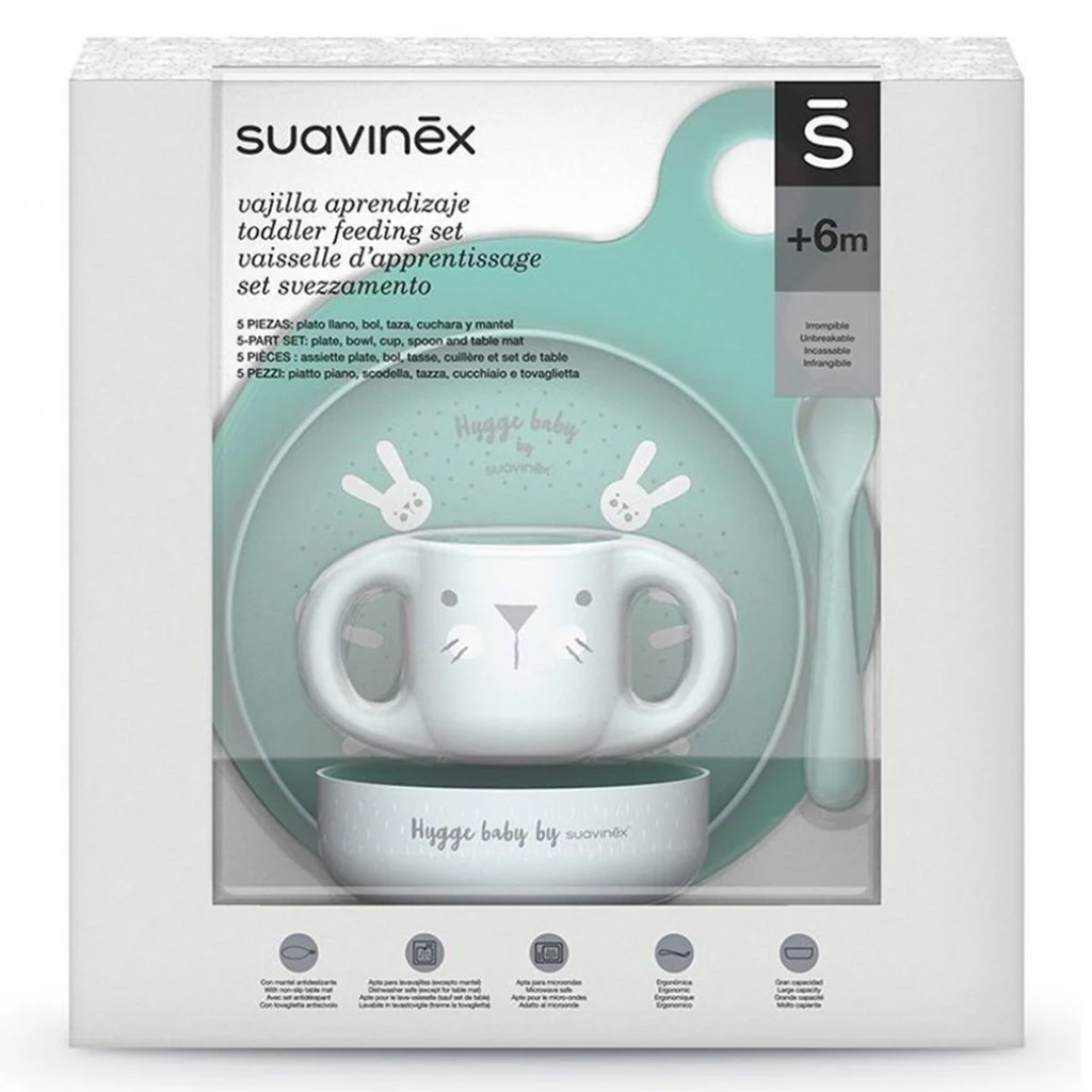 Suavinex Hygge Baby Toddler Feeding 5 Piece Set For 6 Months+ Baby Boy