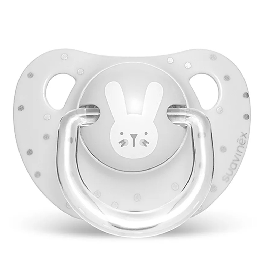 Suavinex Evolution Anatomical Soother For 0-6 Months Baby, Grey Rabbit