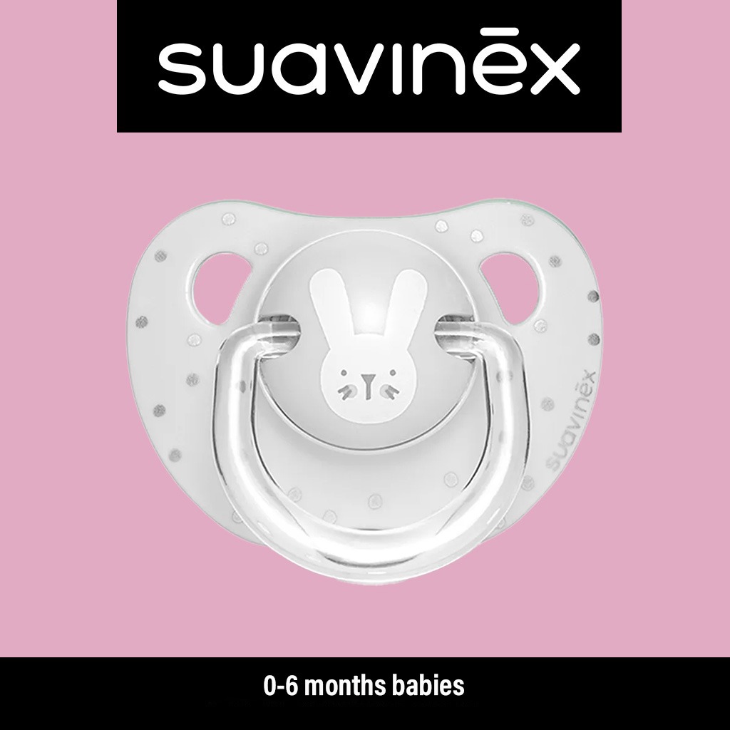 Suavinex Evolution Anatomical Soother For 0-6 Months Baby, Grey Rabbit