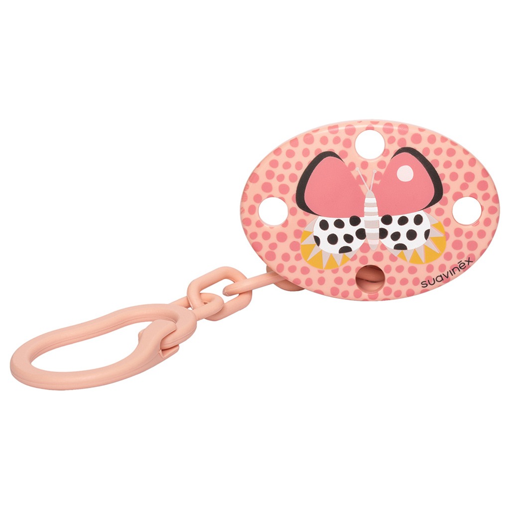 Suavinex Oval Soother Clip Butterfly Orange For Babies