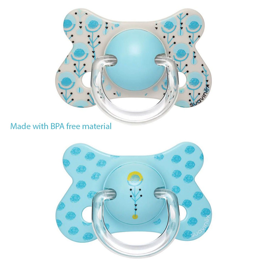 Suavinex Physiological Fusion Soother For 18+ Months Baby - Turkey Blue, Pack of 2's