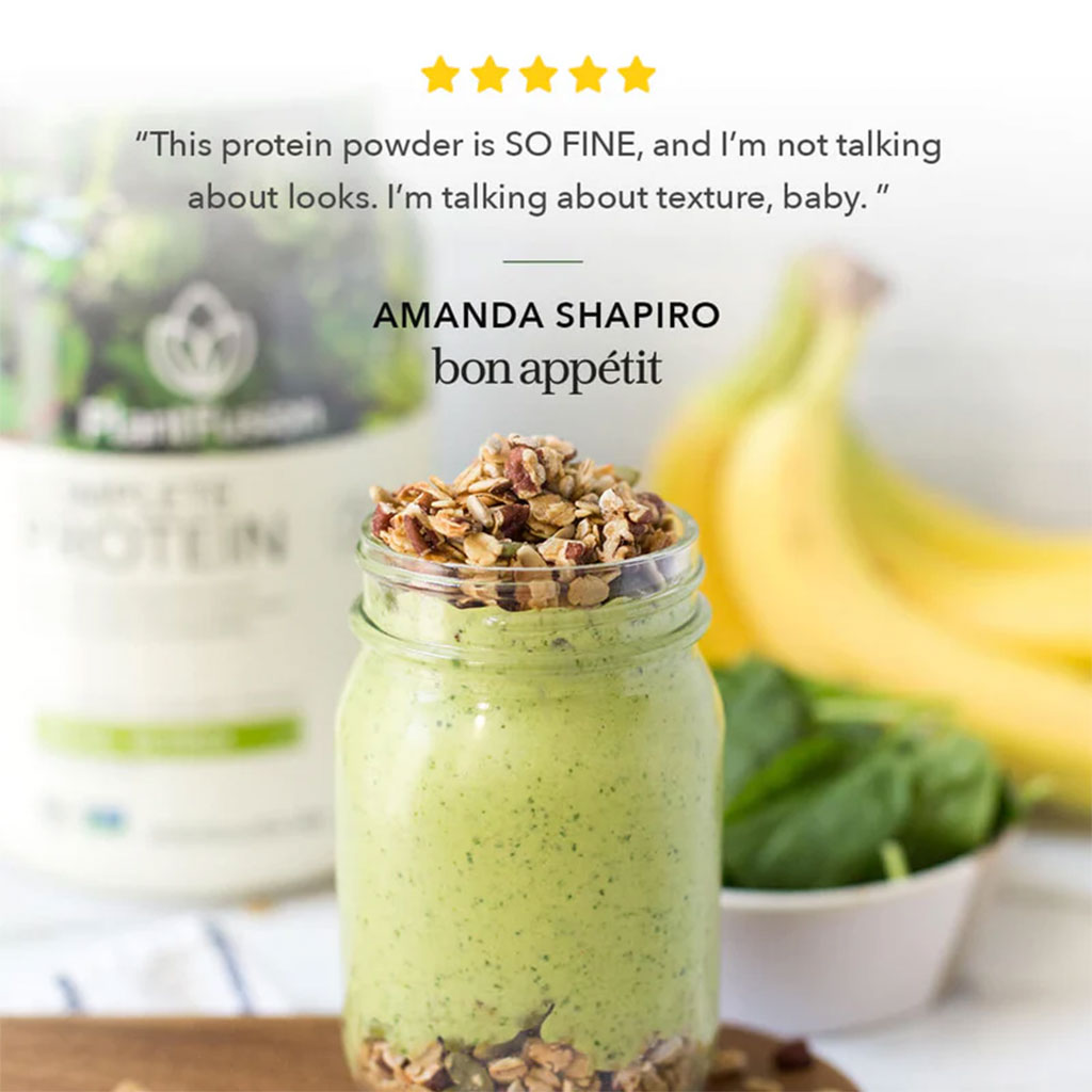 PlantFusion Complete Plant Protein Powder Natural - No Stevia 1Lbs