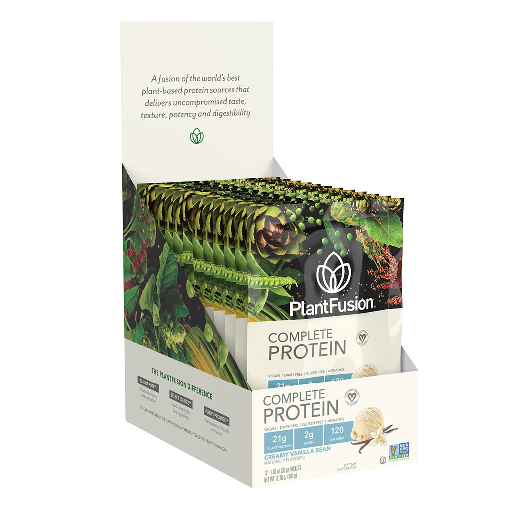 PlantFusion Complete Plant Protein Powder Creamy Vanilla Bean 30g 12's