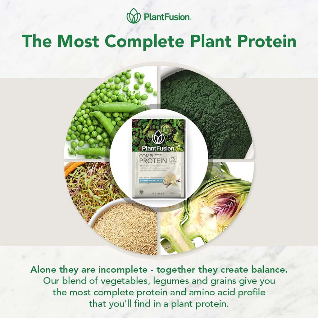PlantFusion Complete Plant Protein Powder Creamy Vanilla Bean 30g 12's