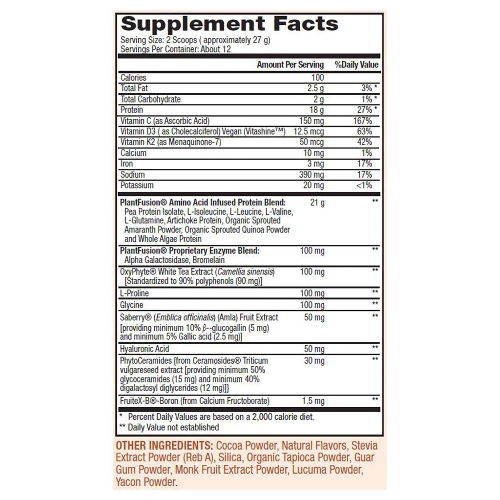 PlantFusion Complete Plant Collagen Powder Chocolate 324g