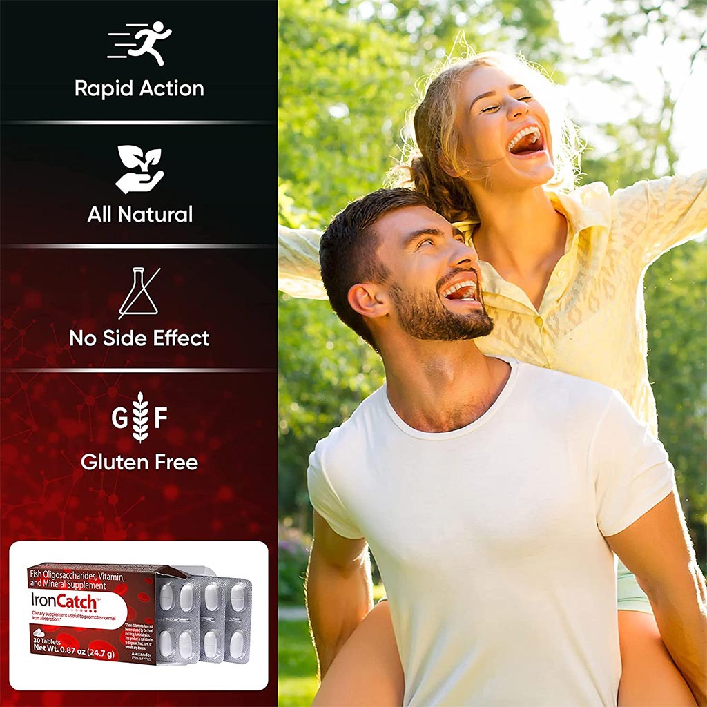 Alexander Pharma IronCatch Iron Supplement Tablets, Pack of 30's