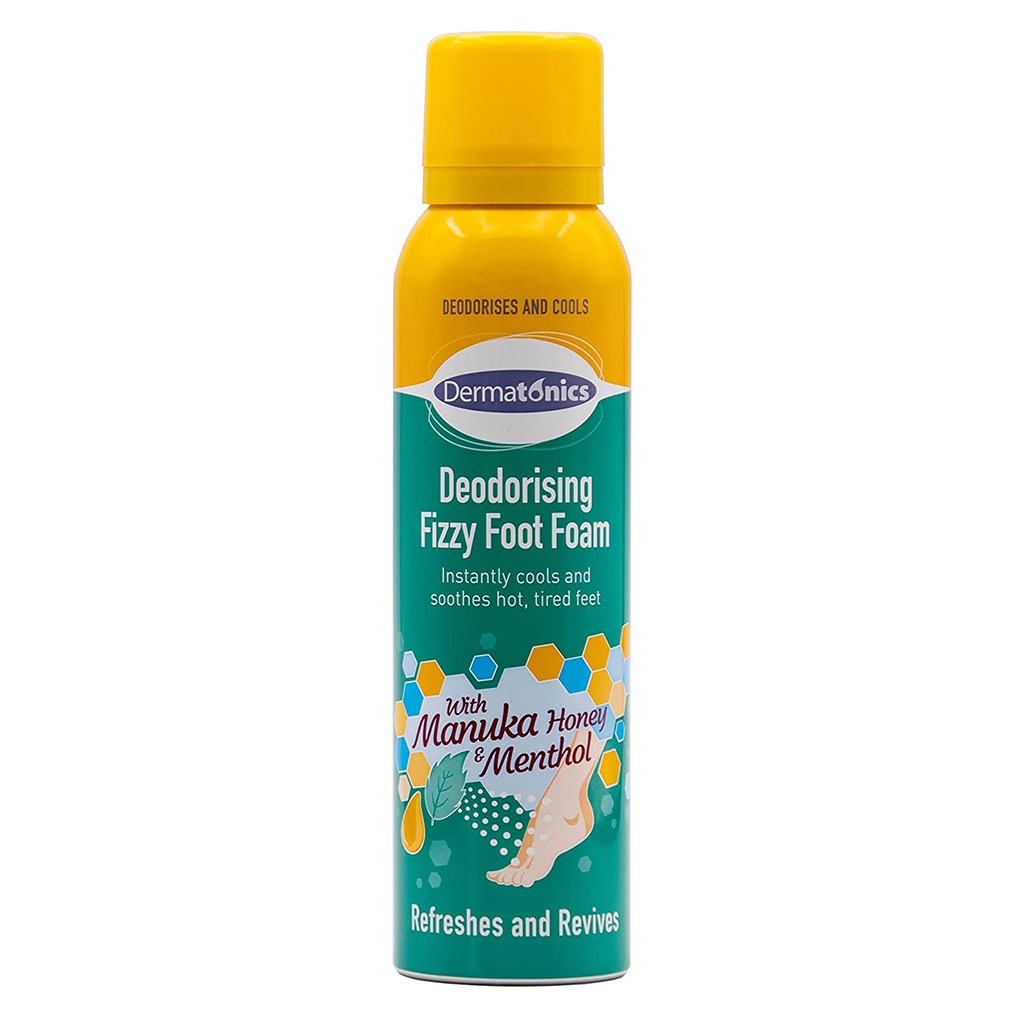 Dermatonics Deodorizing Fizzy Foot Foam With Manuka Honey And Menthol 150ml