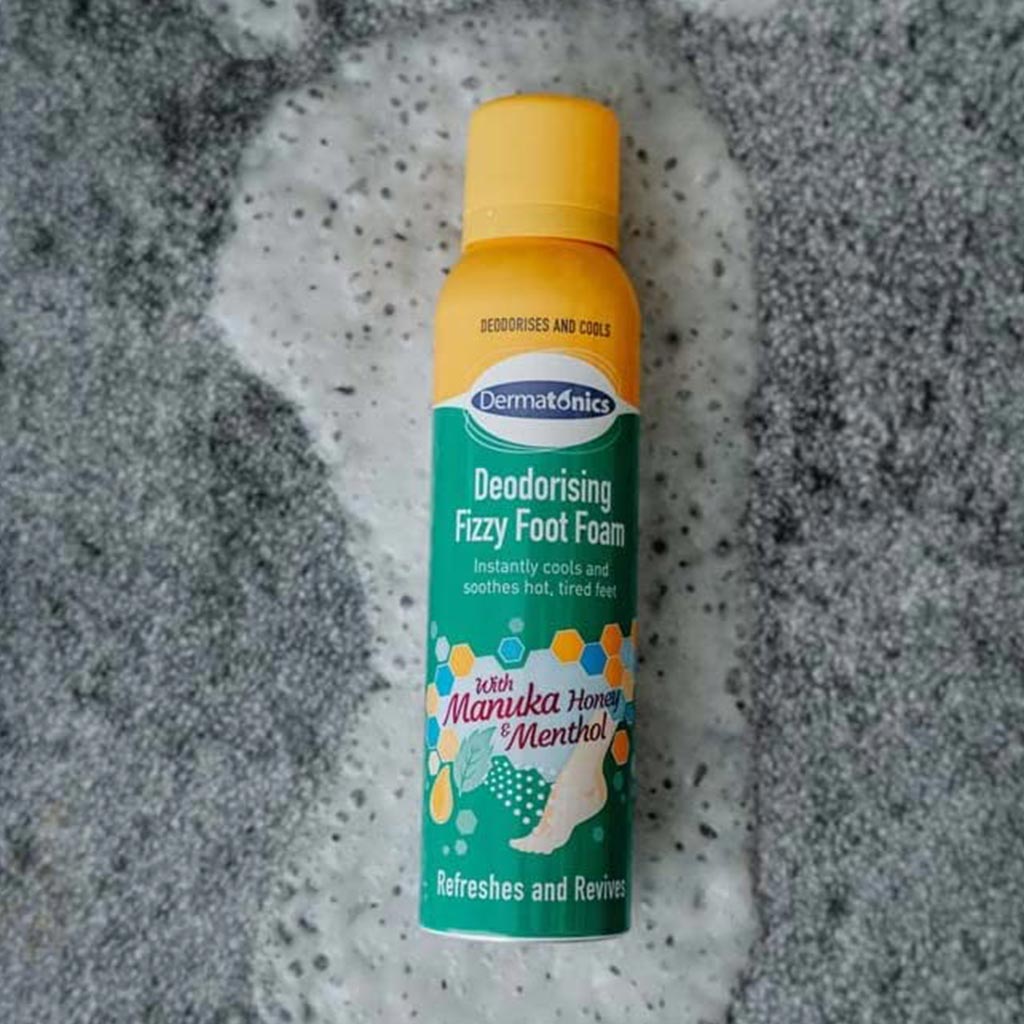 Dermatonics Deodorizing Fizzy Foot Foam With Manuka Honey And Menthol 150ml
