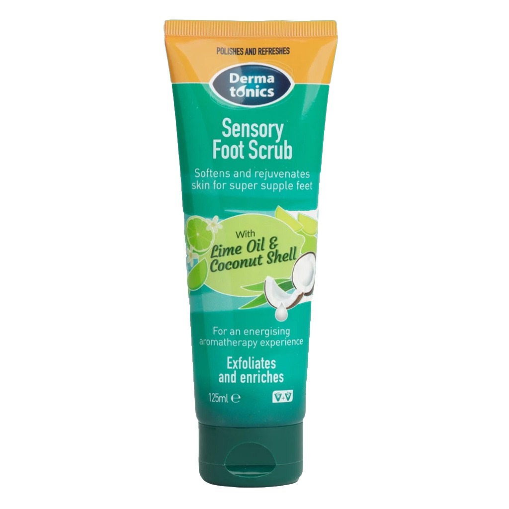 Dermatonics Sensory Foot Scrub With Lime Oil And Coconut Shell 125ml