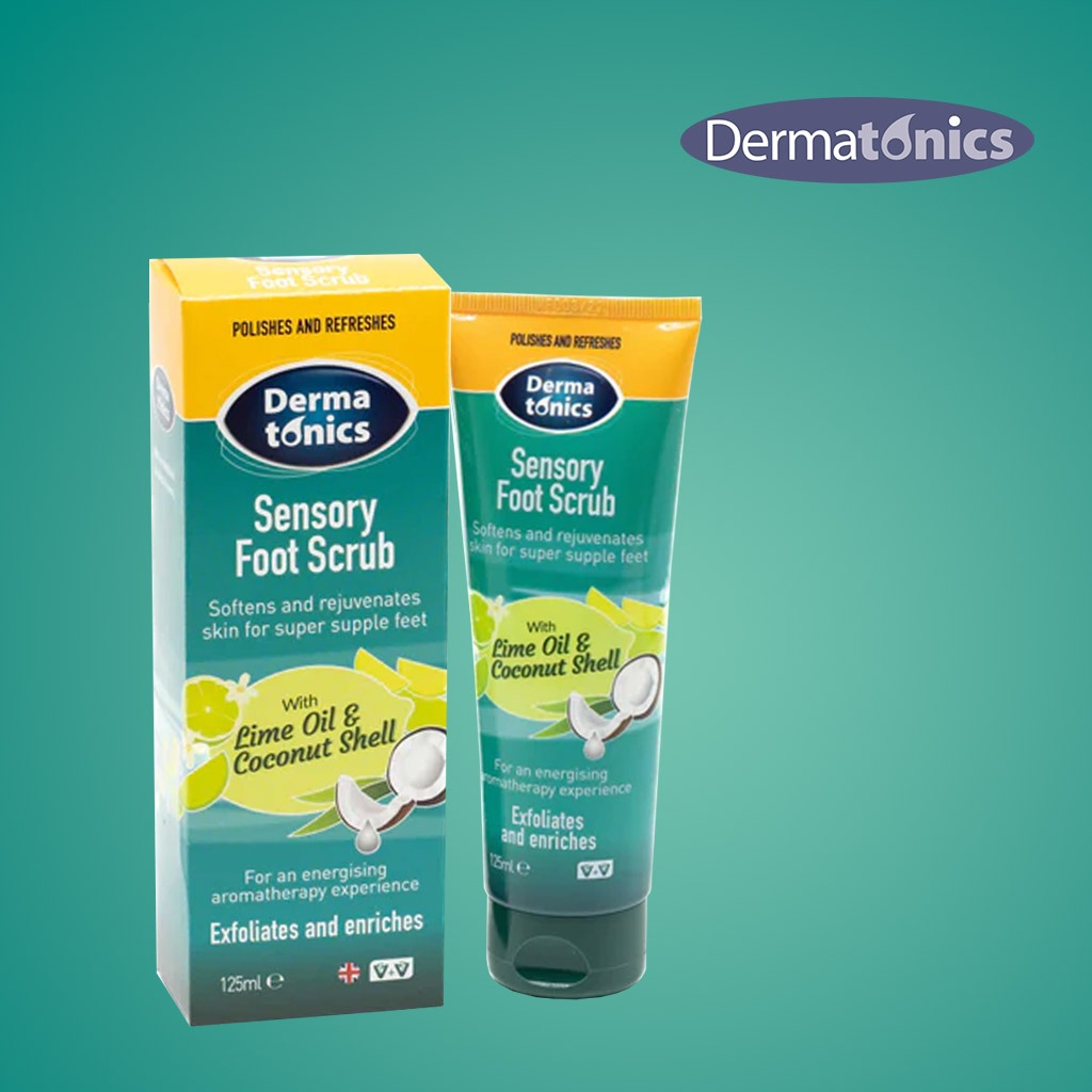 Dermatonics Sensory Foot Scrub With Lime Oil And Coconut Shell 125ml