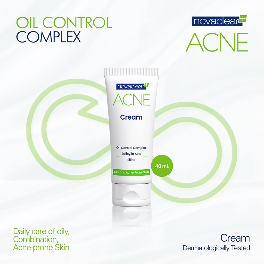 Novaclear Acne Cream With Salicylic Acid For Oily And Acne Prone Skin 40ml