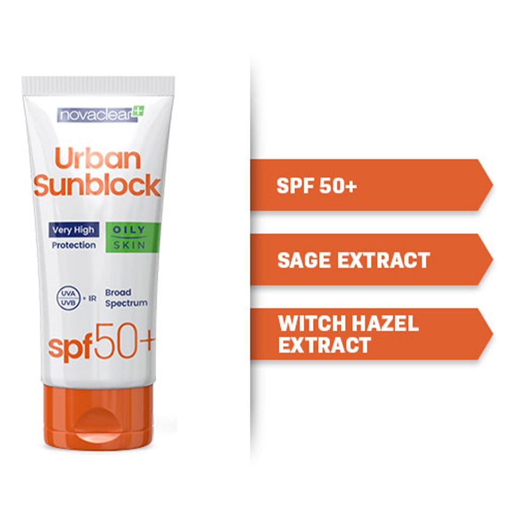 Novaclear Urban Sunblock SPF 50+ Cream For Oily Skin 40ml