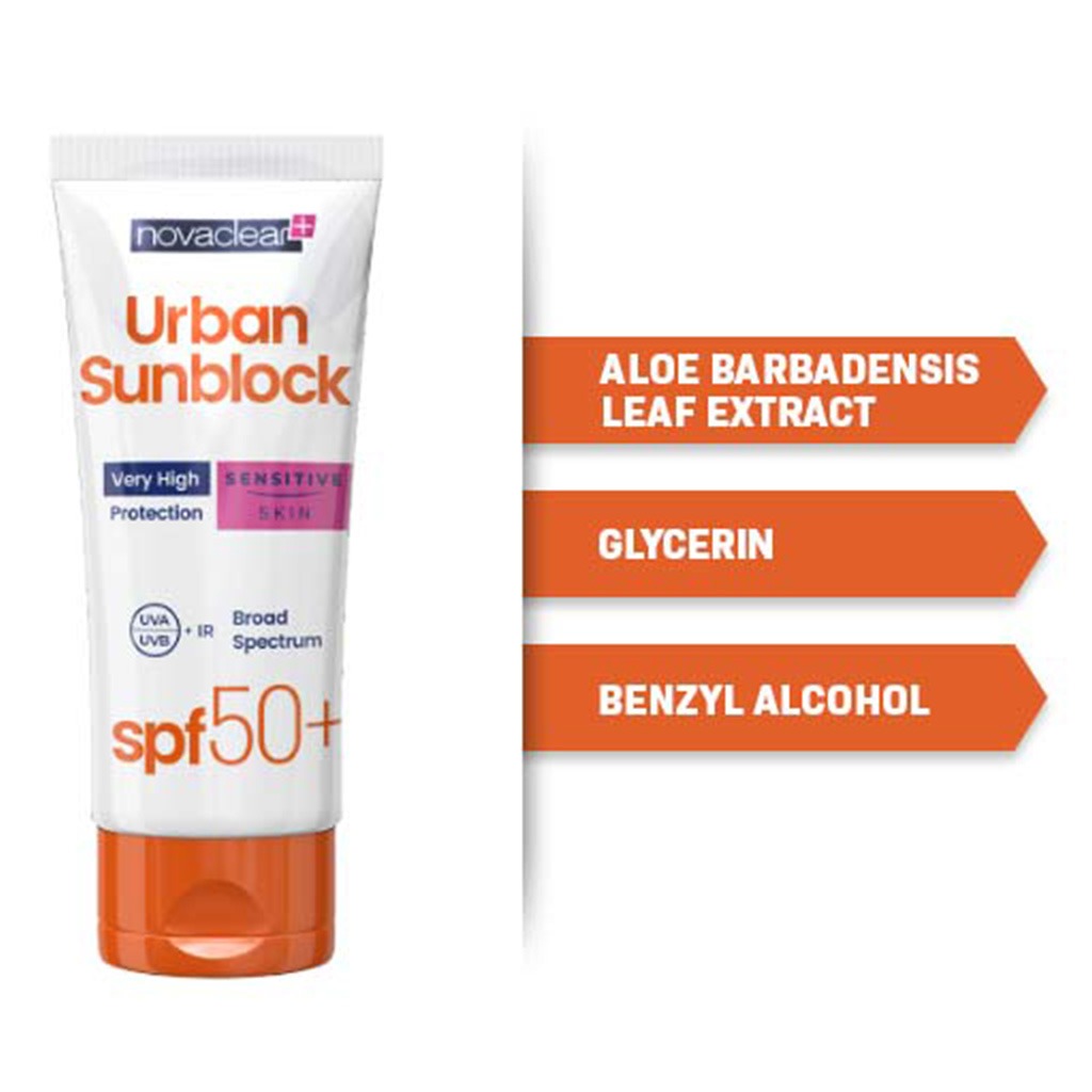 Novaclear Urban Sunblock SPF 50+ Cream For Sensitive Skin 40ml