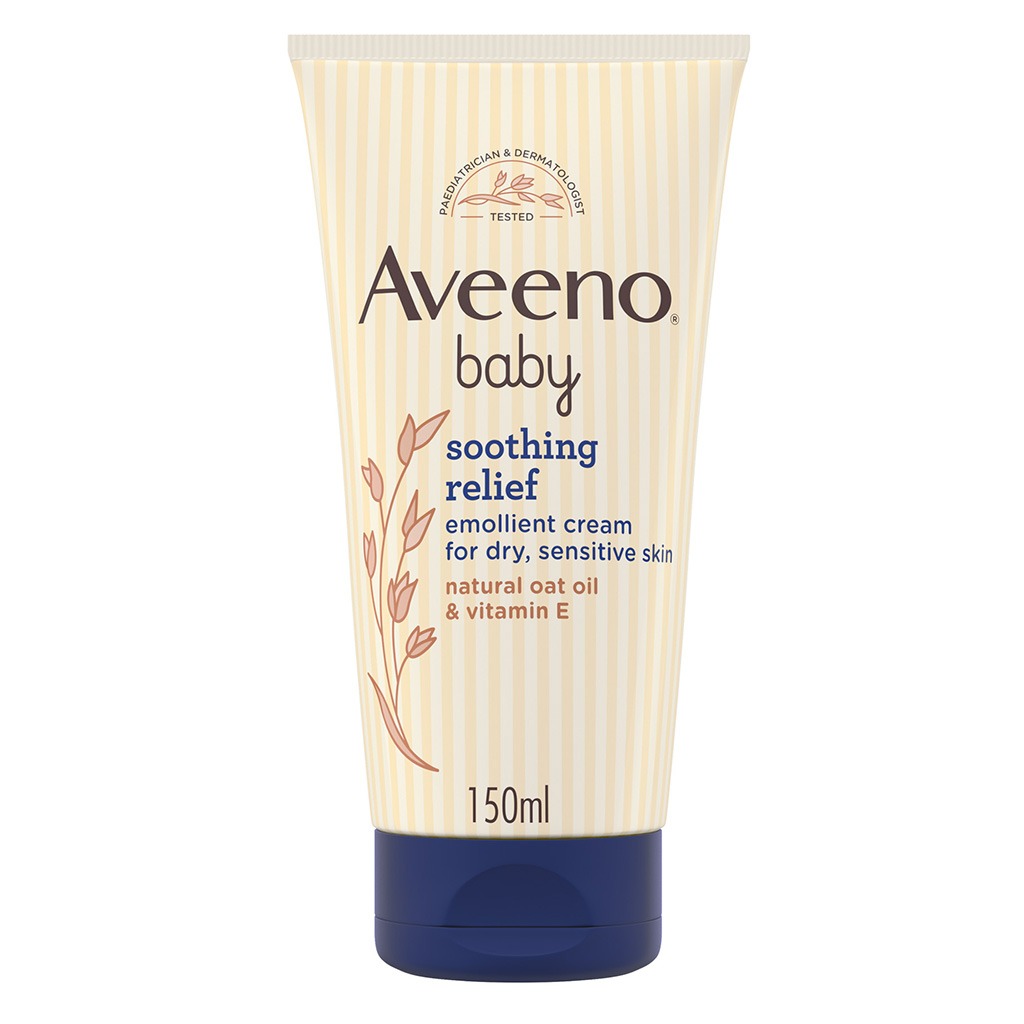 Aveeno Baby Soothing Relief Emollient Cream For Dry, Sensitive Skin 150ml