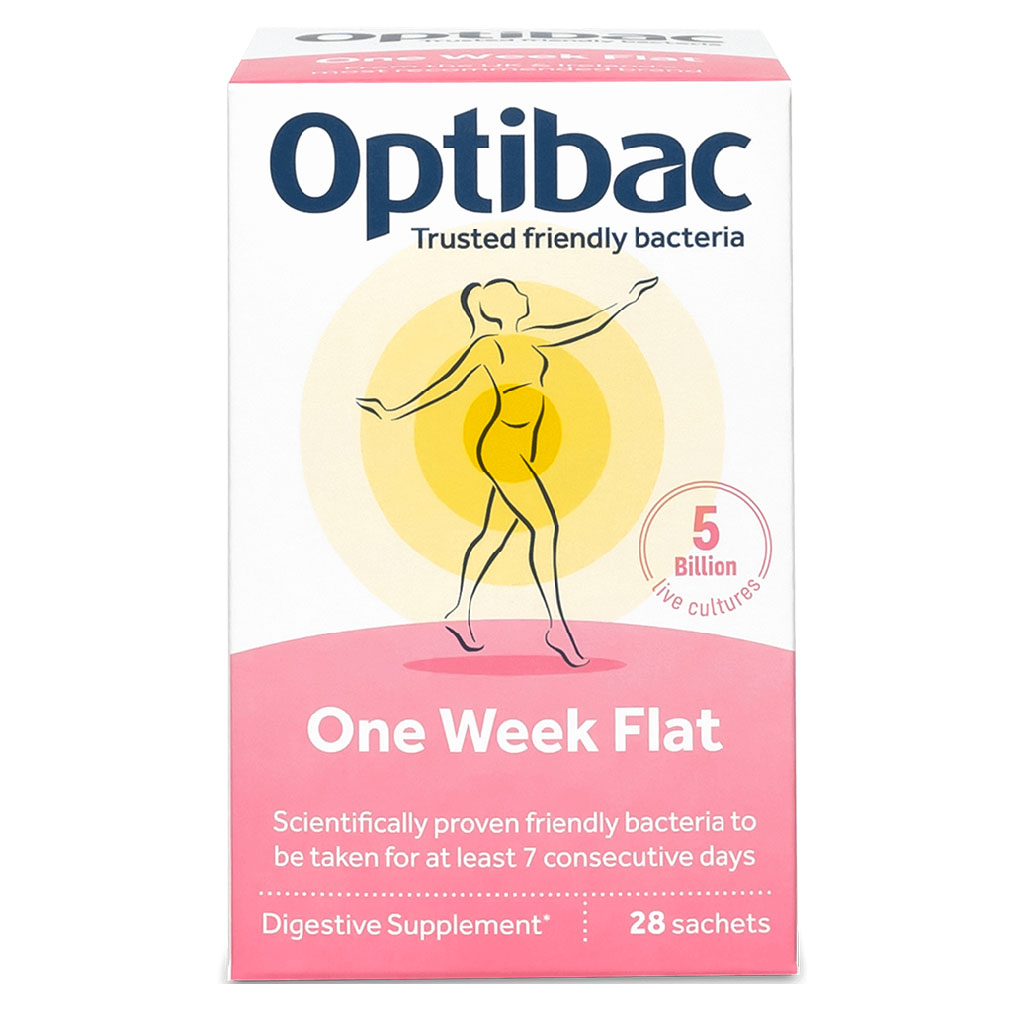 Optibac One Week Flat Probiotics Sachets 28's