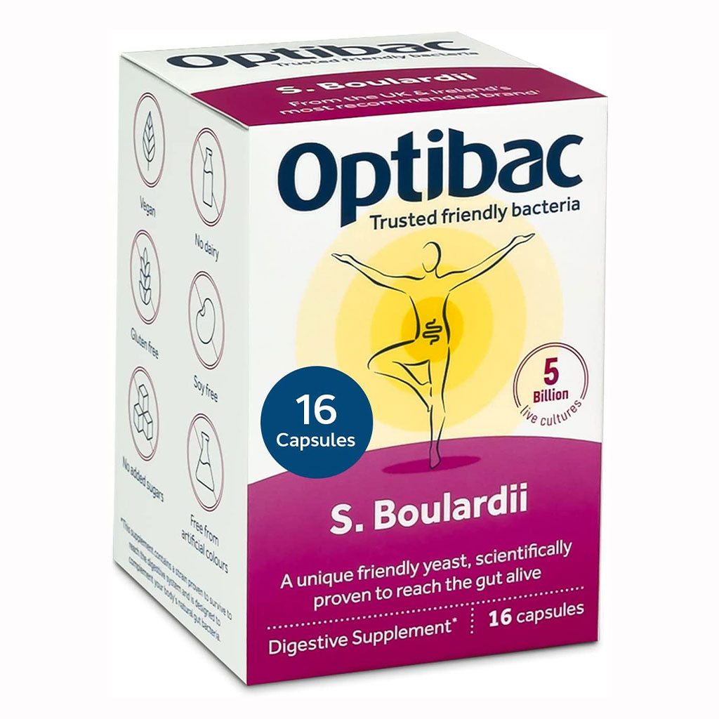 Optibac Saccharomyces Boulardii Digestive Capsules 16's