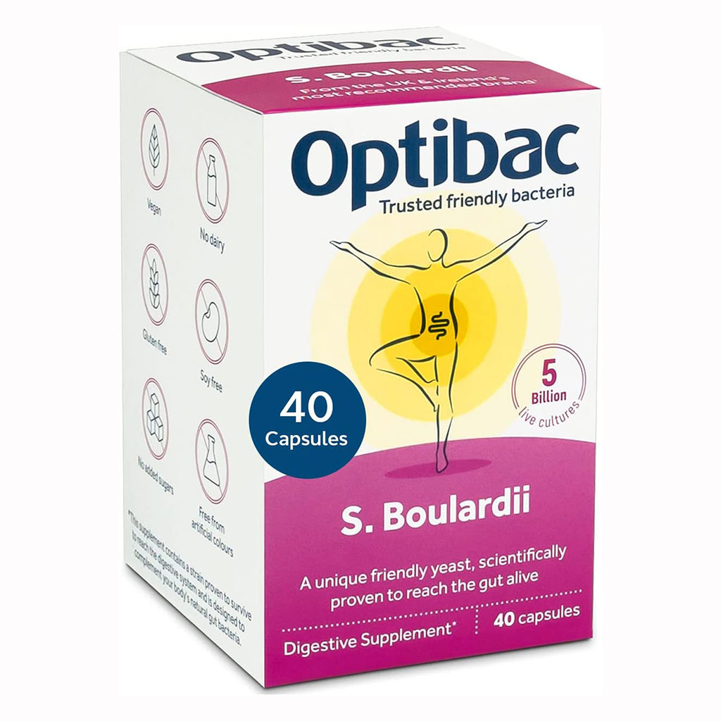 Optibac Saccharomyces Boulardii Digestive Capsules 40's