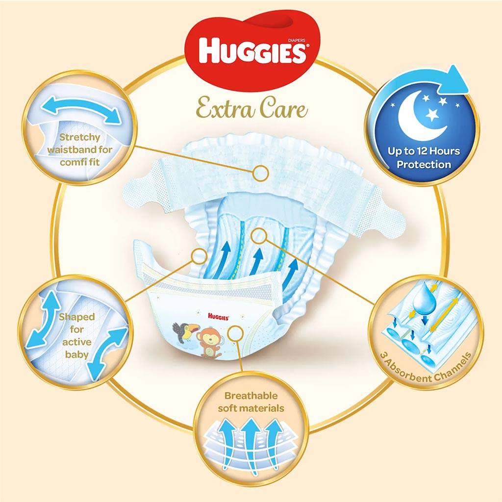 Huggies Extra Care Baby Diapers, Size 6, 15+Kg, Pack of 42's