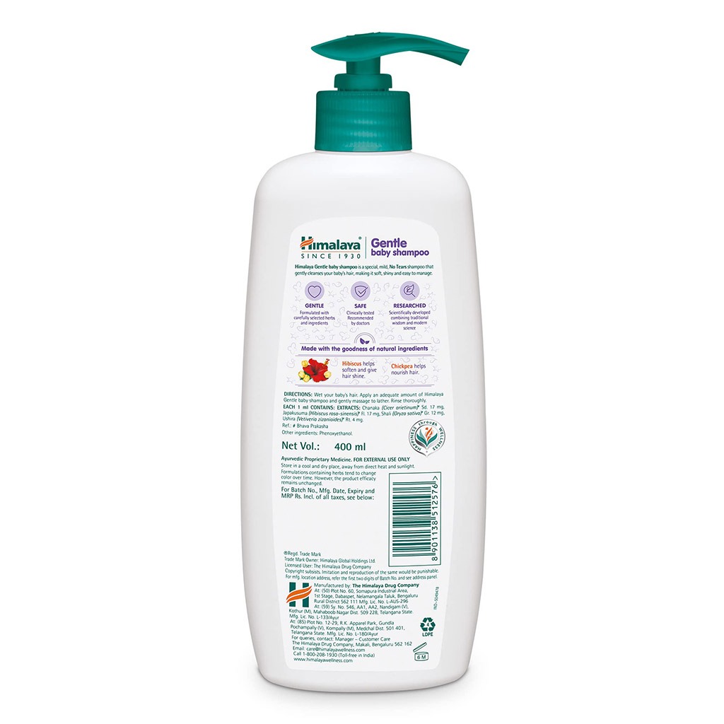 Himalaya Gentle Baby Shampoo With Hibiscus & Chickpea 400ml