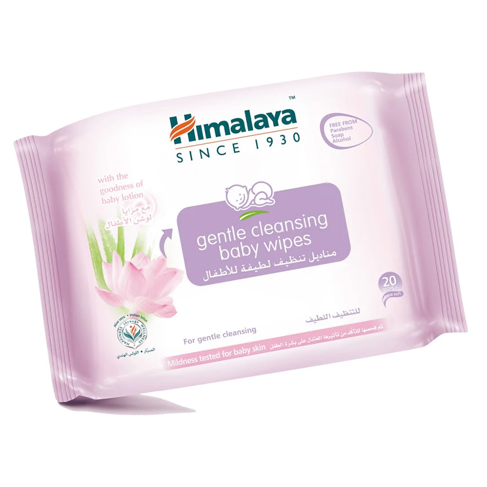 Himalaya Extra Soft Gentle Cleansing Baby Wipes, Pack of 20