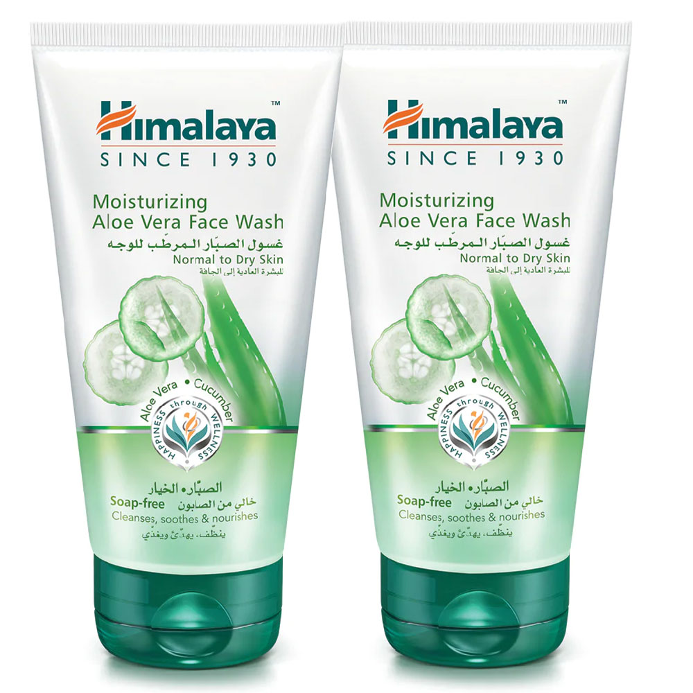 Himalaya Aloe Vera Moisturizing Face Wash 150ml, Pack of 2