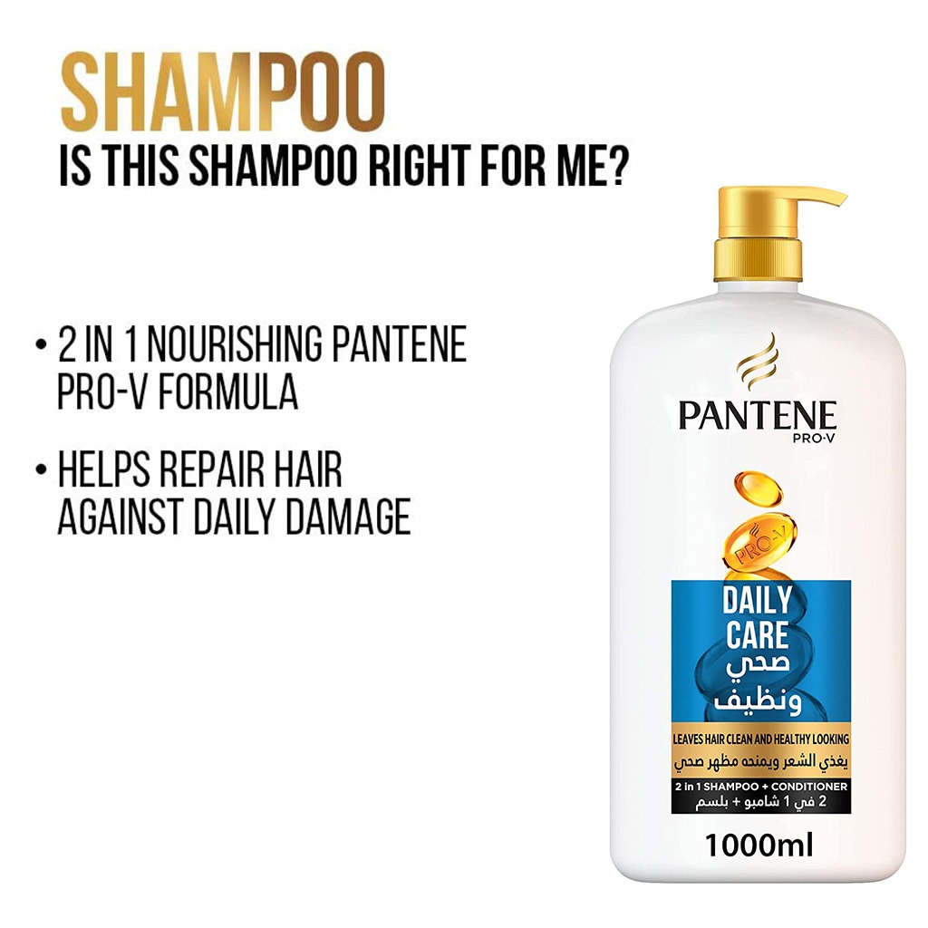 Pantene Pro-V Daily Care 2-In-One Shampoo + Conditioner 1L