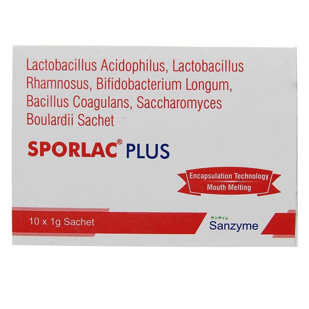 Sporlac Plus Probiotic Oral Powder Sachets 1g, Pack of 10's