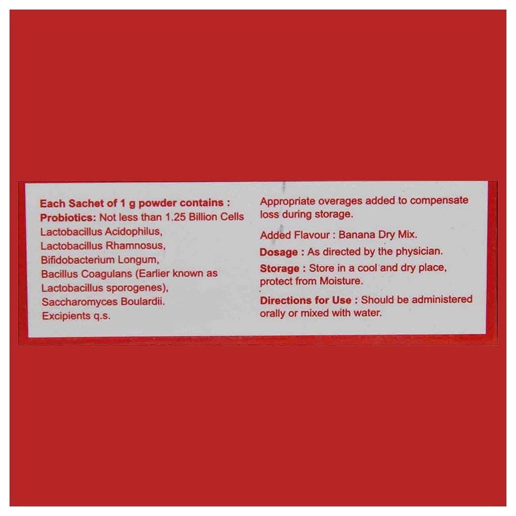 Sporlac Plus Probiotic Oral Powder Sachets 1g, Pack of 10's