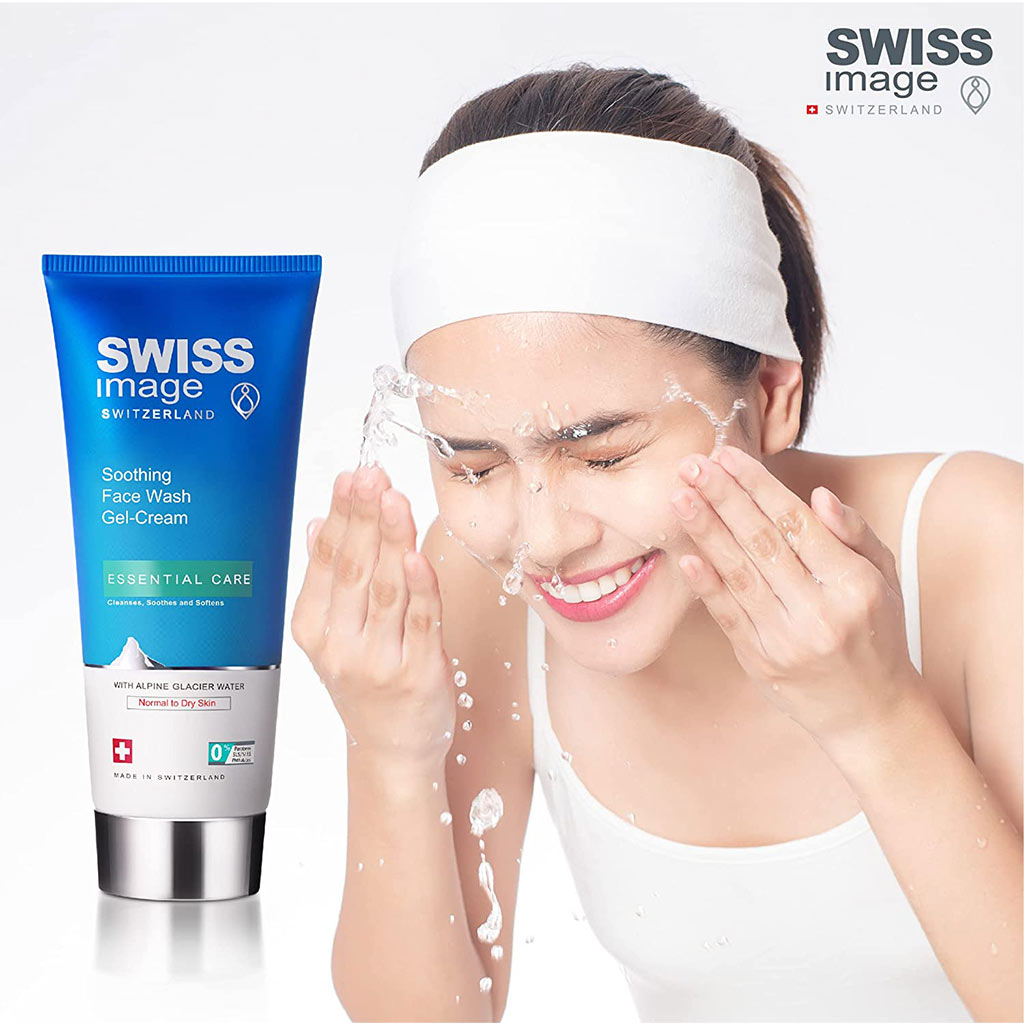 Swiss Image Essential Care Soothing Face Wash Gel-Cream For Normal To Dry Skin 200ml