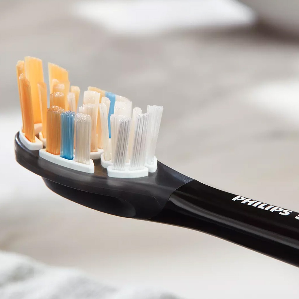 Philips Sonicare A3 Premium All-In-One Standard sonic toothbrush heads, Black Brush Heads HX9092/96, Pack of 2's