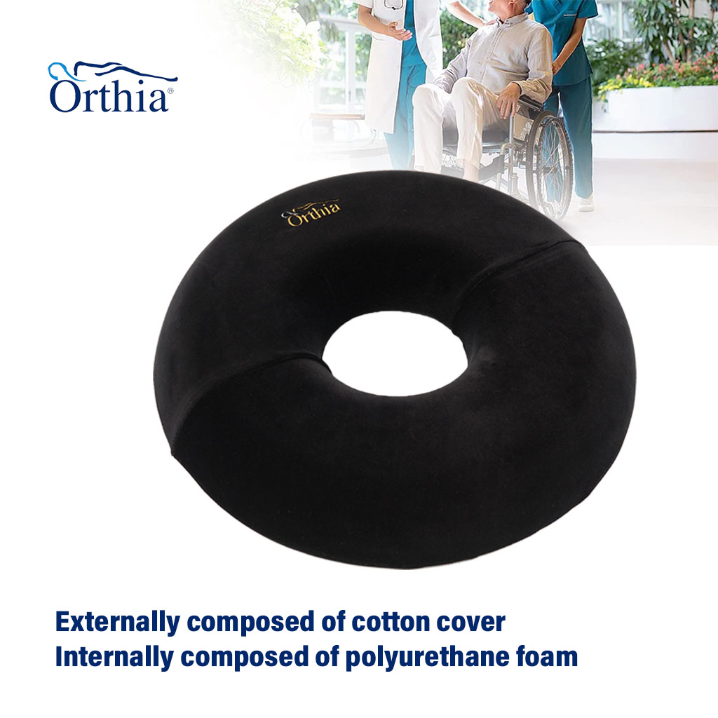 Orthia Premium Round Cushion - Black Velvet, Pack of 1's