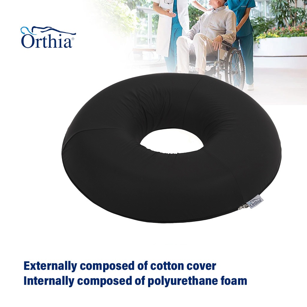 Orthia Premium Round Cushion - Black Waterproof, Pack of 1's